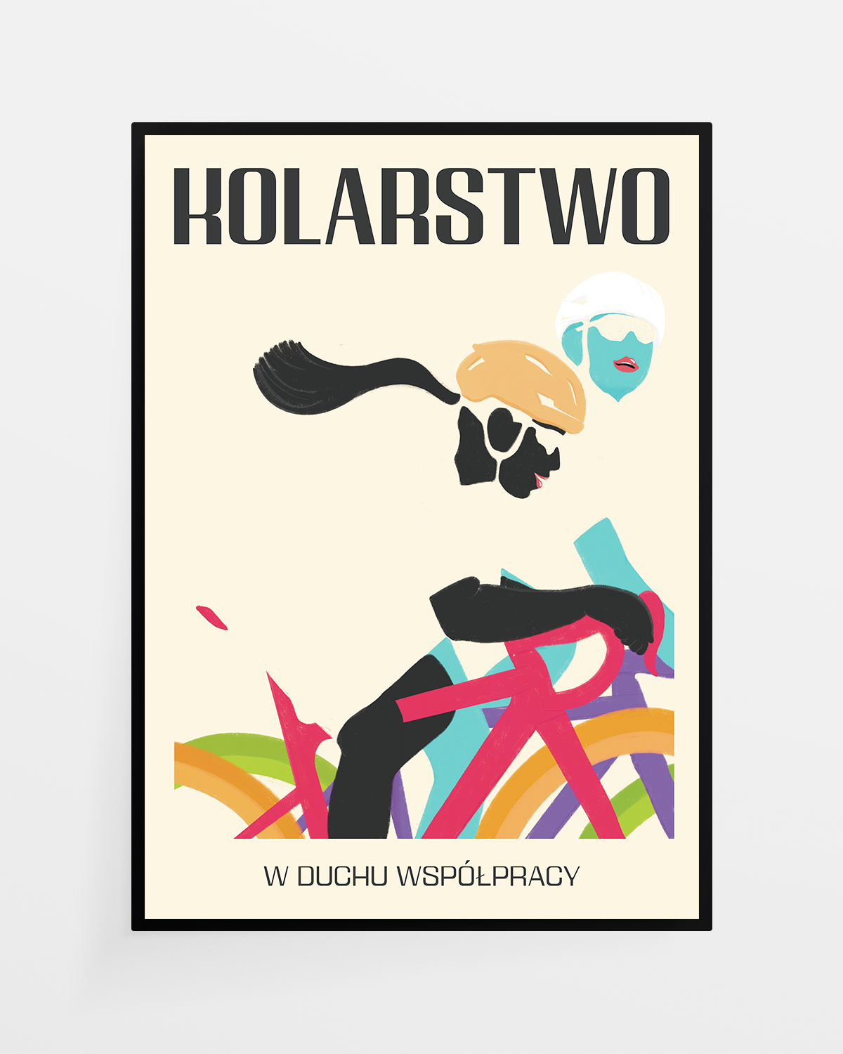 Plakat Kolarstwo w Duchu Współpracy